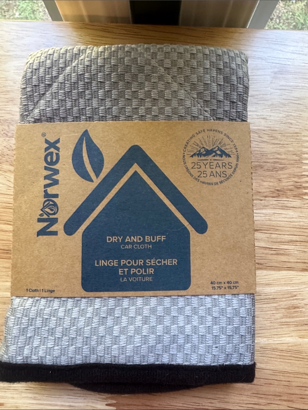 Norwex Dry and Buff Car Cloth - Gray